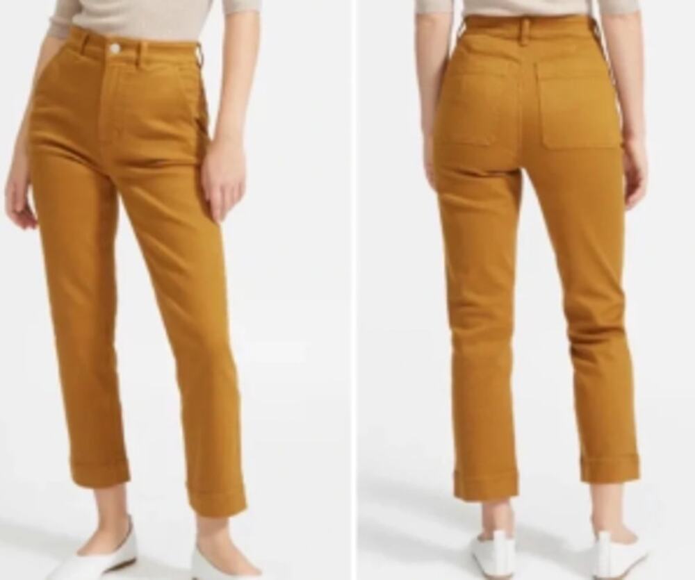 Everlane The Slim Crop Pants in Golden Brown sz 00